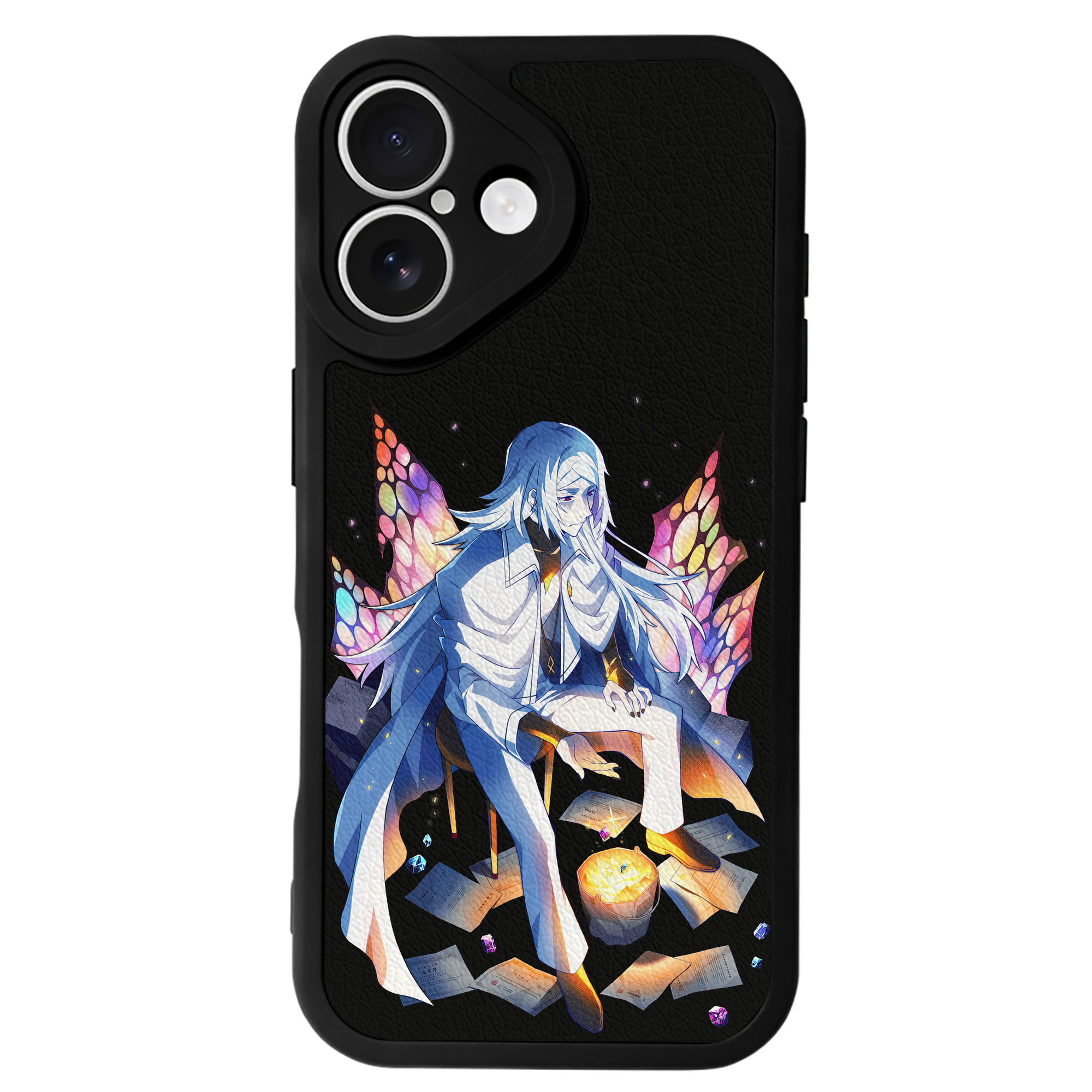 （画像用） 文豪ストレイドッグス Bungo Stray Dogs 【iPhone 16シリーズ対応】シリコンスマホケース（レザー調） 材質：シリコン